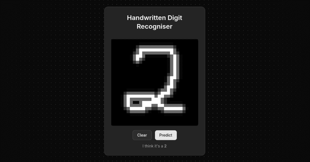 Handwritten Digit Recogniser